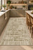 Sandstone Plaid kitchen rug in a styled kitchen